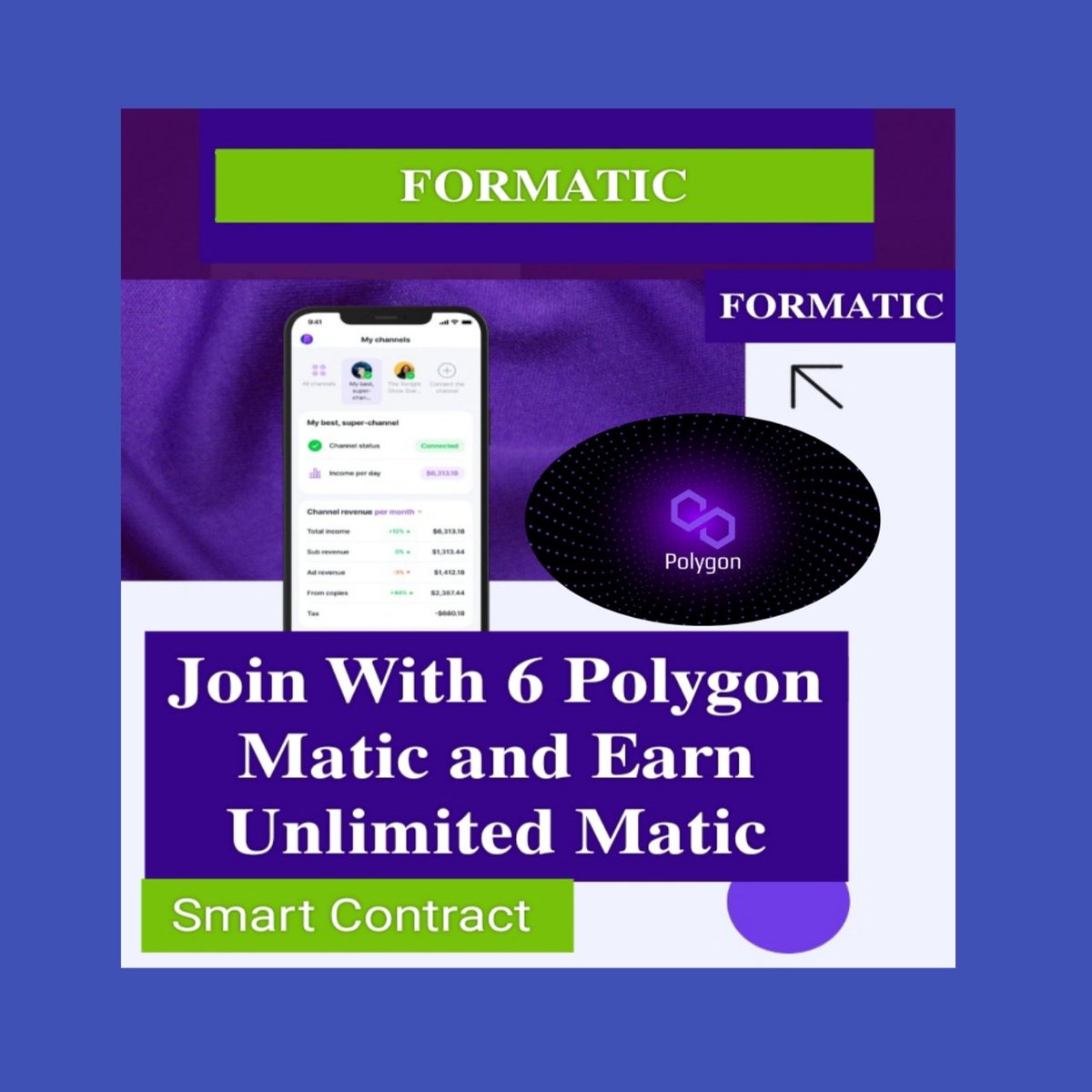 Muhamma64279061's tweet photo. 🎉Bran New Polygon Matic Earning Concept🎉 #PolygonMatic #smartcontracts #Formatic
Referral Link⬇️⬇️⬇️⬇️
https://t.co/YMKA2eRV5L…
#FORMATIC
Only 6 matic to start
Three types of Earning
Team income
Global income
Passive income
Join Telegram Group:
https://t.co/ySCATGW5b3 https://t.co/PXJUp409tI