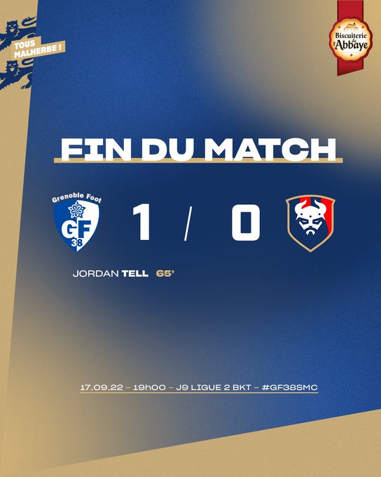 [9è journée de Ligue 2 22/23] Grenoble F38 - SM Caen (1-0 ; 4446 spectateurs) Fc4OoWJXkAEMfaG?format=jpg&name=small