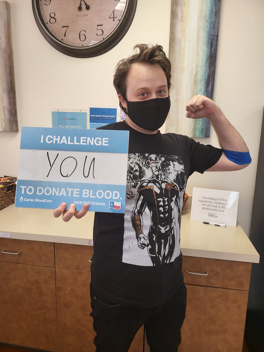 TheCommunityHe1's tweet photo. We challenge you to donate blood!! Army Brat and Justice Johnson just donated blood again! :) Giving life to others always feels super rewarding! Together we saved about 7 lives! 
#donate #donateblood #donatebloodsavelives https://t.co/2WQZX7TUJZ