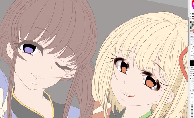 前回からの進捗
千束ちゃん塗部分はほぼおわり 髪色はもうちょっと考える 金髪になりきれてないんだけど色々試してしっくりくる色が今こんな感じ 金髪の色塗の難しさは命題です
だめだ眠すぎる スヤァよスヤァ 