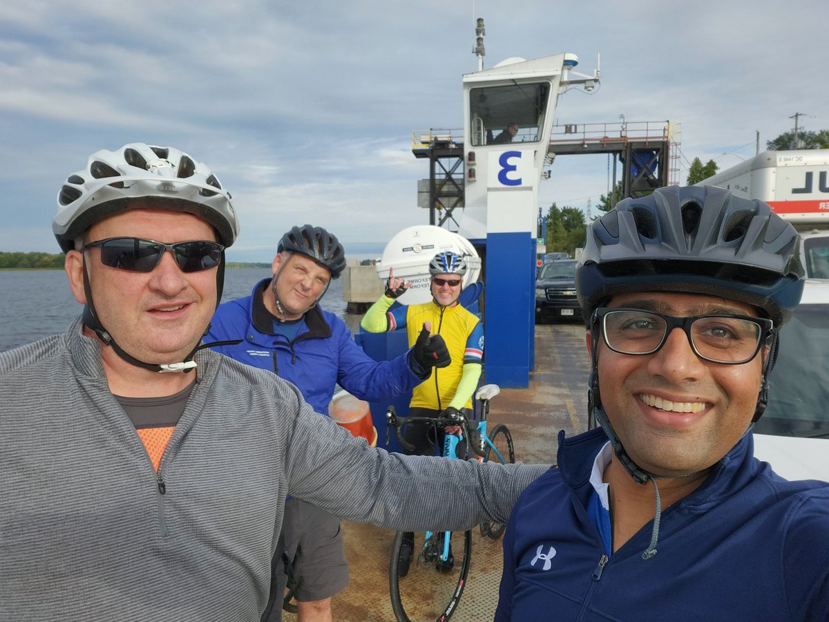 NeilReaumeMD's tweet photo. #RideforTerry today (including ON to PQ ferry crossing!) #RunforTerry tomorrow @TerryFoxCanada @ArifAwa58726838 https://t.co/VUWUmYljEA