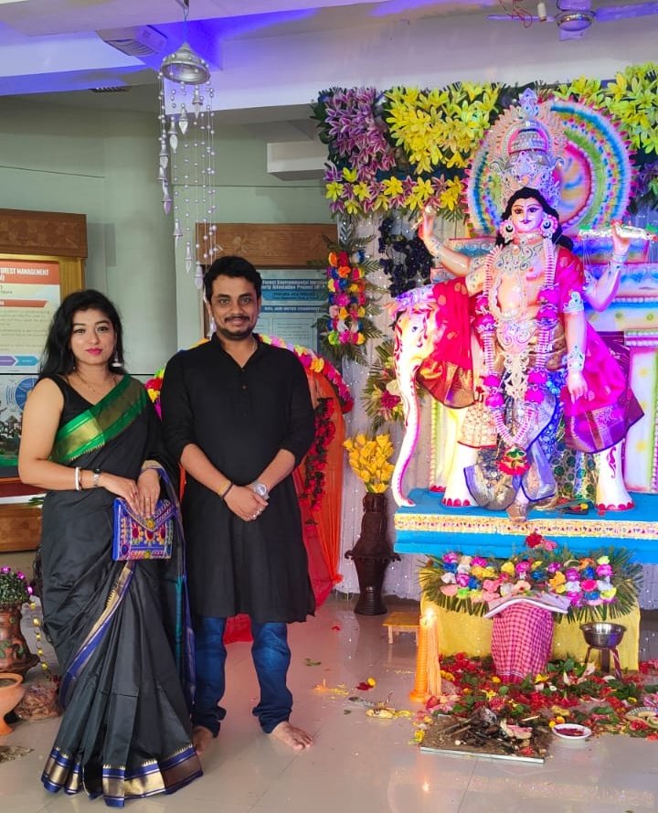 prangshudeb's tweet photo. Today attended #DevShilpi #ViswakarmaPuja at @JicaTripura Office with my Wife. https://t.co/98Qr6PyEuy