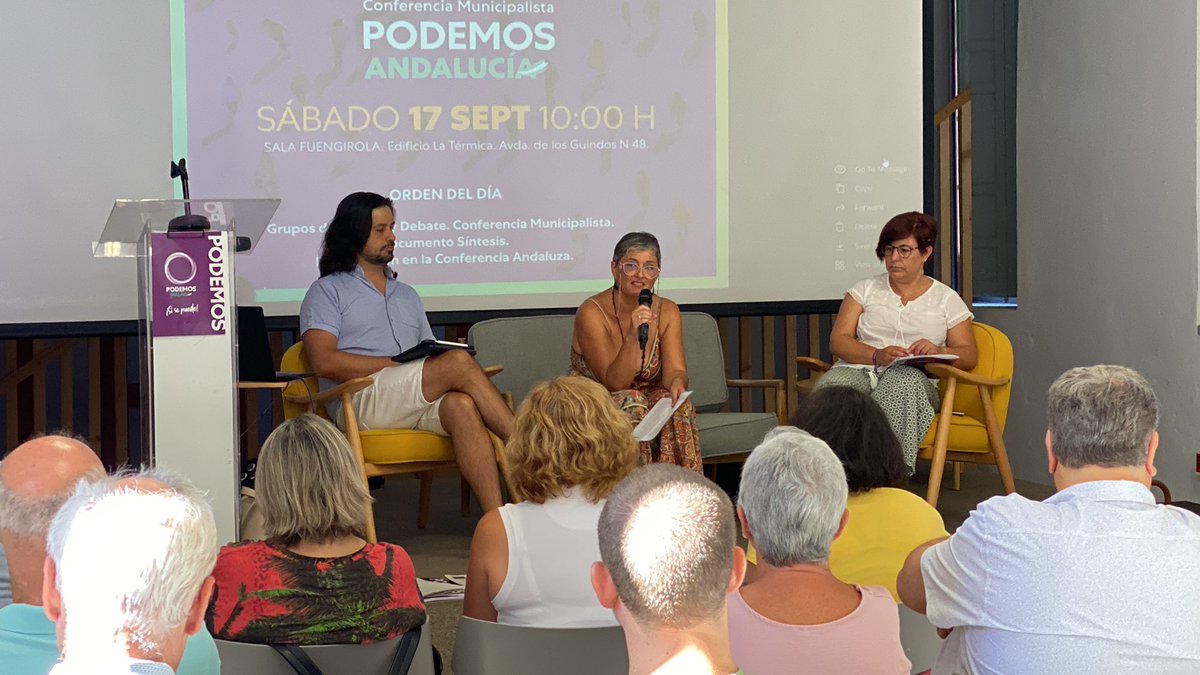 Maribel_Alh's tweet photo. Hoy hemos celebrado nuestra Asamblea @podemosprovMLG jornada de reflexión y debate con nuestras bases, construyendo hoja de ruta hacia las municipales. El 24 nos vemos en Conferencia @Podemos_AND. 💜 Podemos ha venido a quedarse, y estará en las municipales!! https://t.co/B4WEfN3IVj