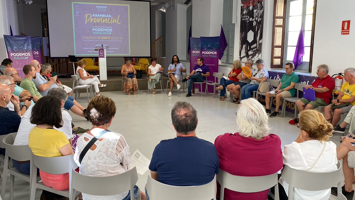 Maribel_Alh's tweet photo. Hoy hemos celebrado nuestra Asamblea @podemosprovMLG jornada de reflexión y debate con nuestras bases, construyendo hoja de ruta hacia las municipales. El 24 nos vemos en Conferencia @Podemos_AND. 💜 Podemos ha venido a quedarse, y estará en las municipales!! https://t.co/B4WEfN3IVj