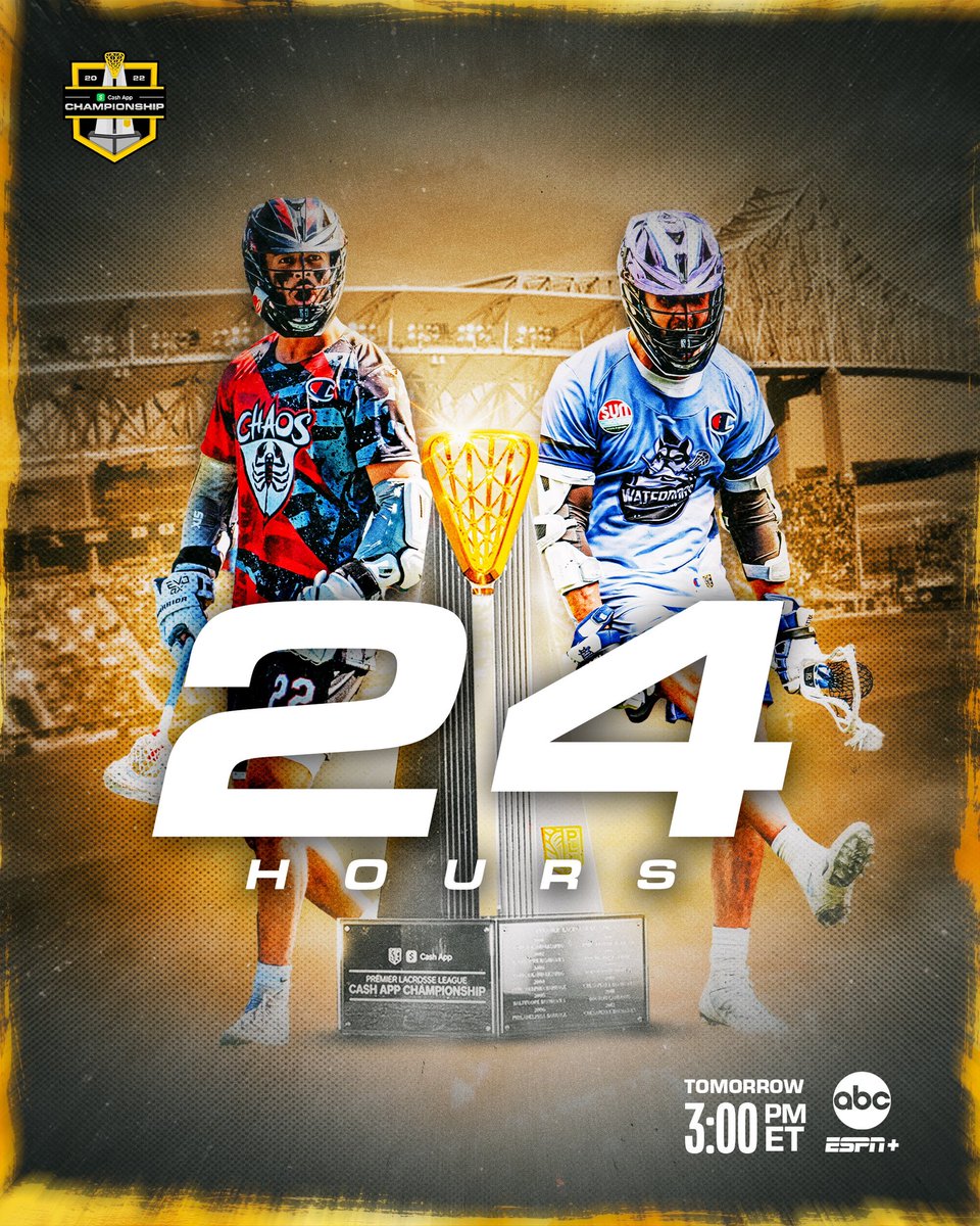 PremierLacrosse's tweet photo. 24 HOURS OUT ⏰ https://t.co/6wcMMdCjML