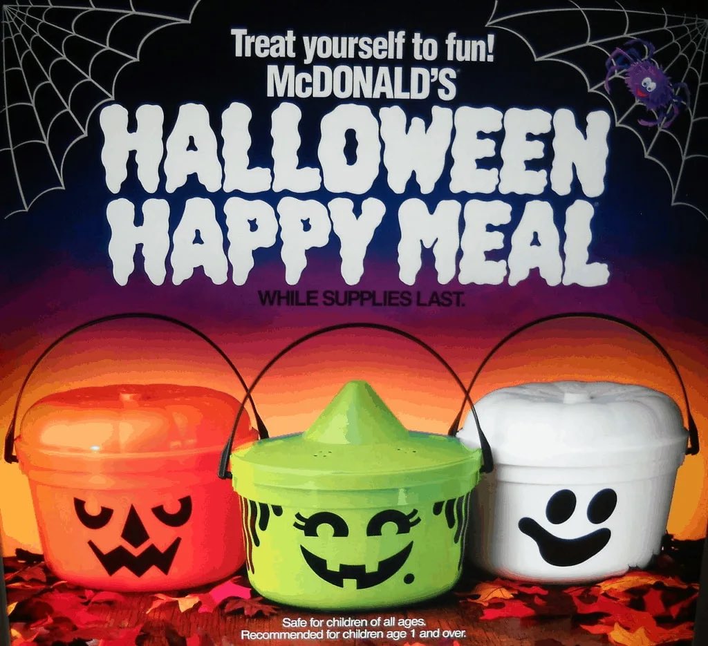 alonna_lee's tweet photo. Halloween Happy Meal buckets are returning this year on October 18. You read that correctly. https://t.co/LSfyOvMMBV