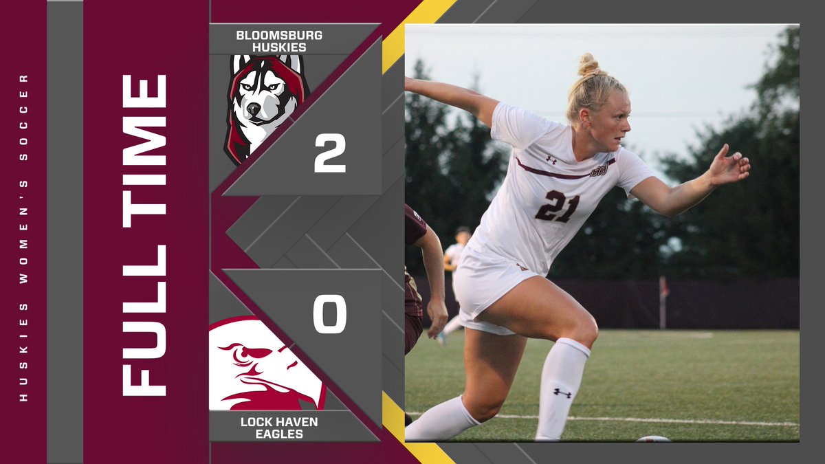 GoBUHuskies's tweet photo. HUSKIES WIN! #22 @BUHuskies_WSOC rolled to a 2-0 win over LHU to move to 3-1 in @PSACSports East action! Varano and Harris each had a goal, Spingler made 3 saves! Full recap/stats to come! #Unleashed https://t.co/K24uOIKQ5l