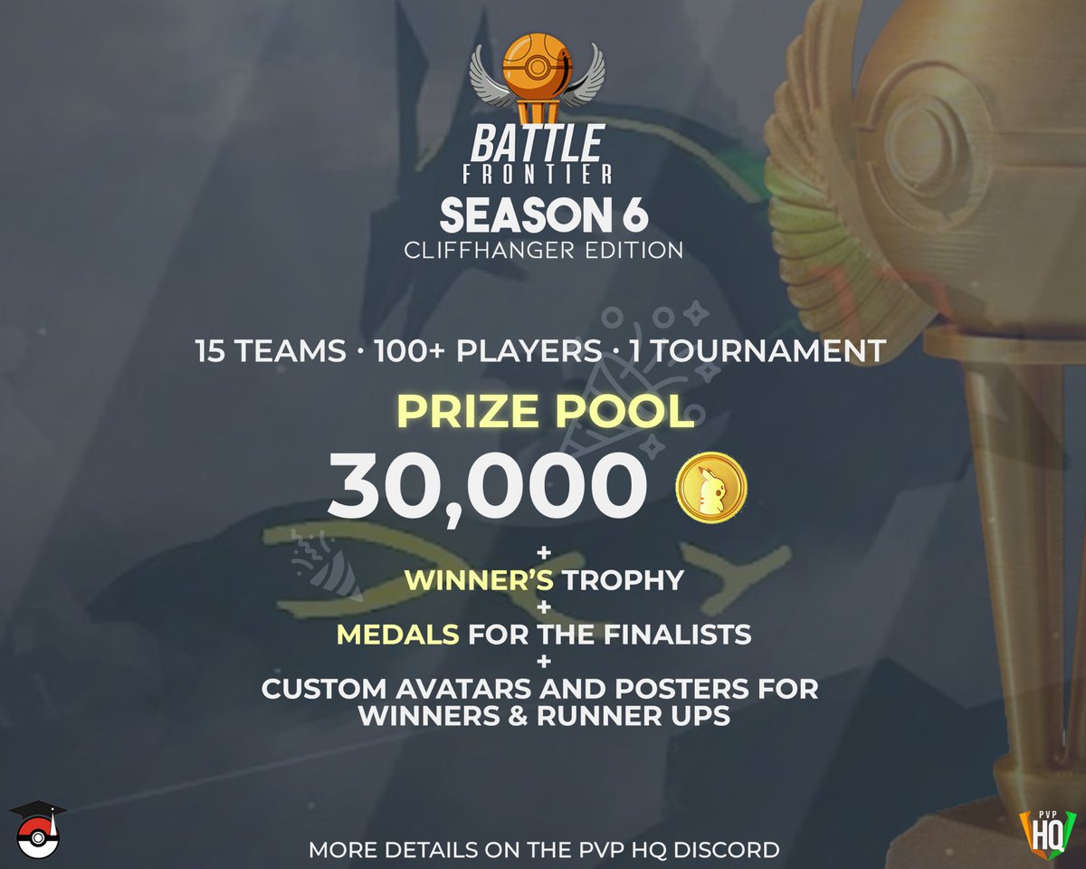 pvphqin's tweet photo. Battle Frontier S6 is now live. By far the biggest Pokémon GO PvP tournament in India 🇮🇳 

With the group stages starting, every player will battle the others for points to their team. Every win counts. 

Leaderboards live tomorrow! :👀
#BattleFrontier #PvPHQ https://t.co/7fZ0905SFZ