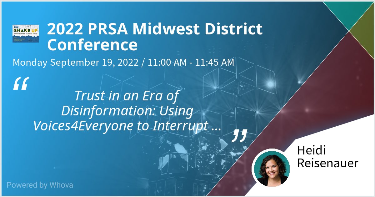 Studio_46_'s tweet photo. Our director ⁦@HeidiShaffer⁩ is speaking at ⁦@PRSA⁩ Minnesota’s #TCShakeup on Monday. Please check out her talk if you're attending the event! #TCshakeup - via #Whova event app https://t.co/FlKGxbWEeW