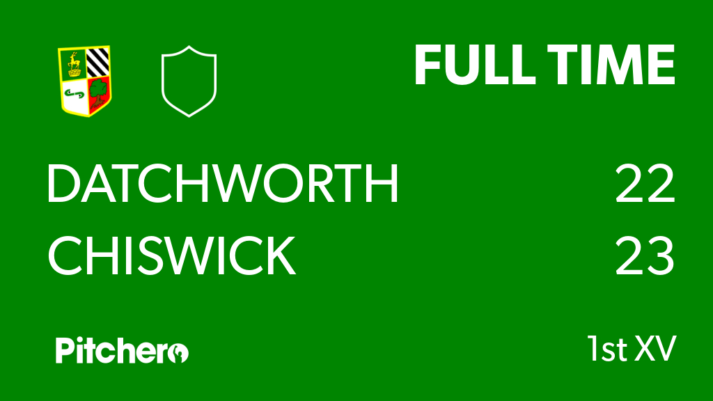 FULL TIME: Datchworth 22 - 23 Chiswick
#DATCH #Pitchero
datchworthrugby.club/teams/34172/ma…