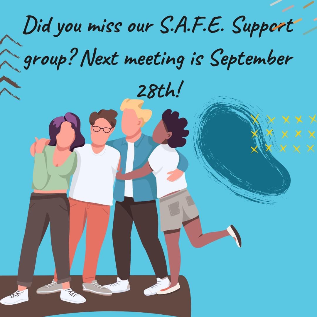 jax_safe's tweet photo. Catch our next LGBTQIA+ adult support group meeting! There are virtual and in-person options. DM us for group access! #lgbt #nonprofit #SAFE #support #supportgroup https://t.co/qxU8IiY4Ho