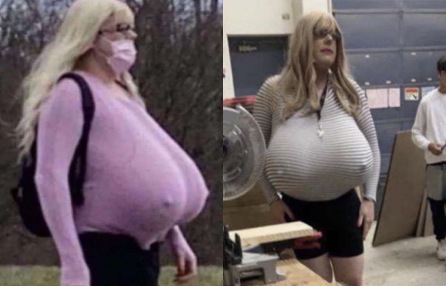 DomIsLive NEWS on X: Trans teacher at Oakville Trafalgar High School in  Canada shocks students by wearing huge prosthetic breasts: students  expressed being uncomfortable but school says they stand with the teacher…