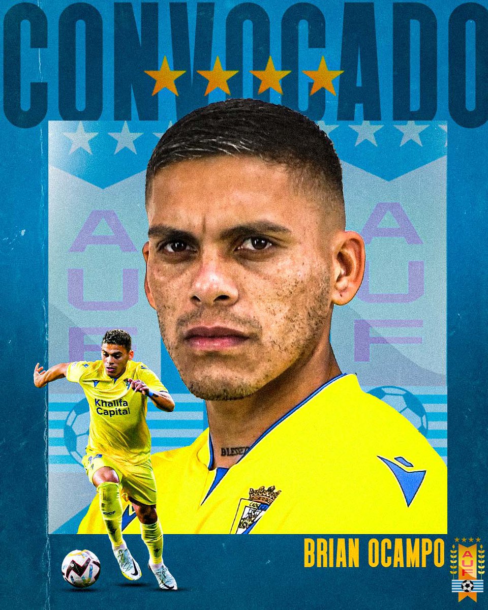 🇺🇾 ¡Lo mejor para <a href="/Brianocamp7/">Brian Ocampo</a> en su convocatoria con <a href="/Uruguay/">Selección Uruguaya</a> ! 

🔗 cadizcf.com/noticia/cinco-…
