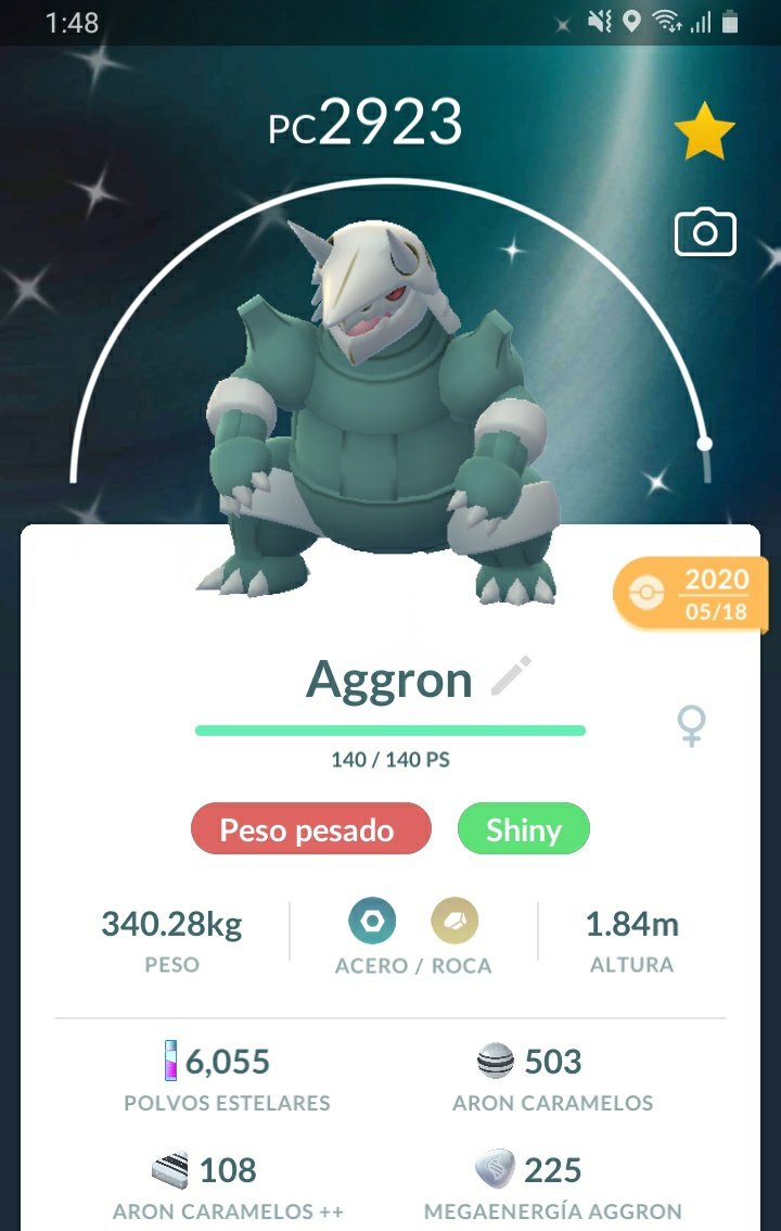 JosEnriqueCerv6's tweet photo. Agron shiny mejorado, pero si ay algún aumento mejor es una mega-evolucion shiny. 
#MegaShiny https://t.co/qceOQjLcoq