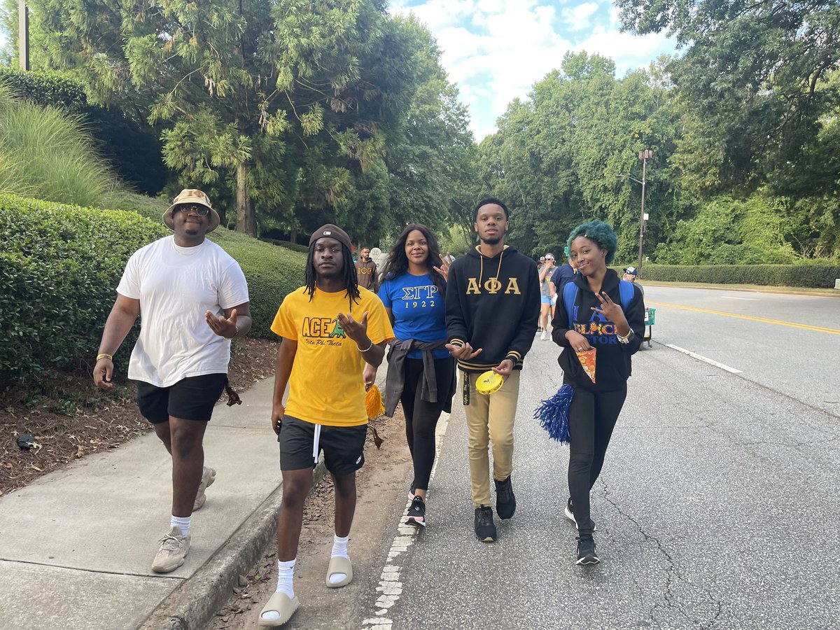 UWG_SGRhos's tweet photo. The ILLUSTRIOUS Lambda Epsilon Chapter participated in the St. JudesWalk/ Run.Continue to Celebrate Childhood Cancer Awareness Month by donating to the St. Judes Walk/ Run efforts in our linktree. Greater Women, Greater World💙💛 #sigmagammarho #lambdaepsilon #uwg https://t.co/7iVIn4FEvF