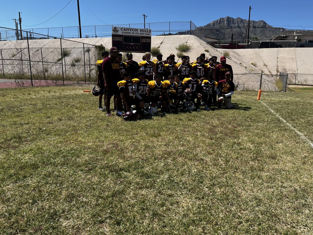 Cobras 7th&amp;8th grade FB repping the maroon and gold on that NE field with pride 🐍🐍🏆🏆 We are making moves on and off the field. Cobras take the WIN‼️