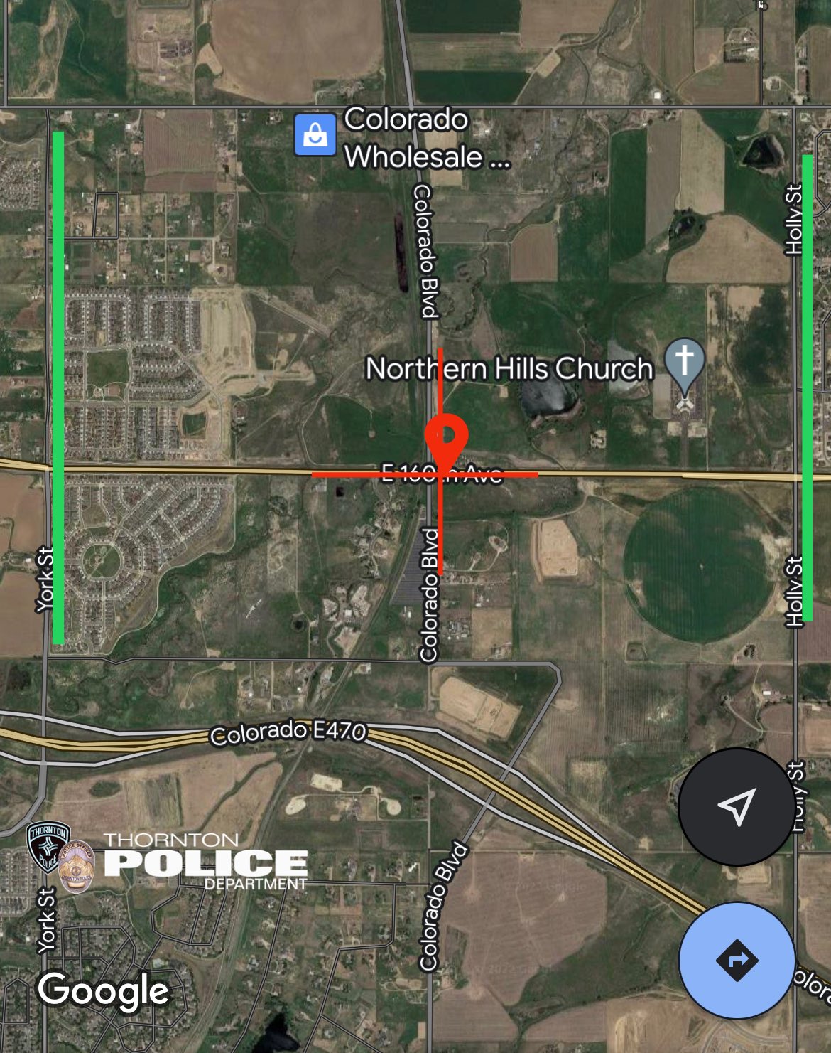 Thornton Police Dept on Twitter "Hwy 7 (160th Ave) closed with