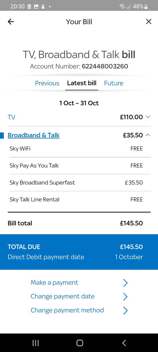 DanHoward3's tweet photo. .@SkyHelpTeam @SkyUK would you care to please shed some light on this? This is not my first complaint and I'll happily queue on the phone tomorrow. This is outrageous! Pictured: my contract, my bill, a LAN and WiFi speed test. Please explain https://t.co/T35a6IewLf