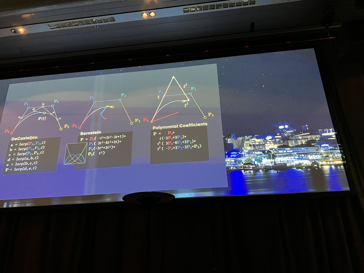 fliperamma's tweet photo. Such a beautiful presentation about Splines from @FreyaHolmer at #TheThing2022 today. So much more engaging to learn maths when it is presented visually like this … and even though I can’t pretend I fully understood all of it, it was obviously a masterpiece, thanks for sharing. https://t.co/HVIXCfpvJP