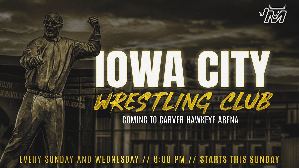 alexmarinelli65's tweet photo. Excited to announce I will be starting the Iowa City Wrestling Club located at Carver Hawkeye Arena! 

Starting this Sunday, September 18th. Open to all ages. Practices will be every Sunday and Wednesday at 6PM. https://t.co/ldUUfwEm7Q