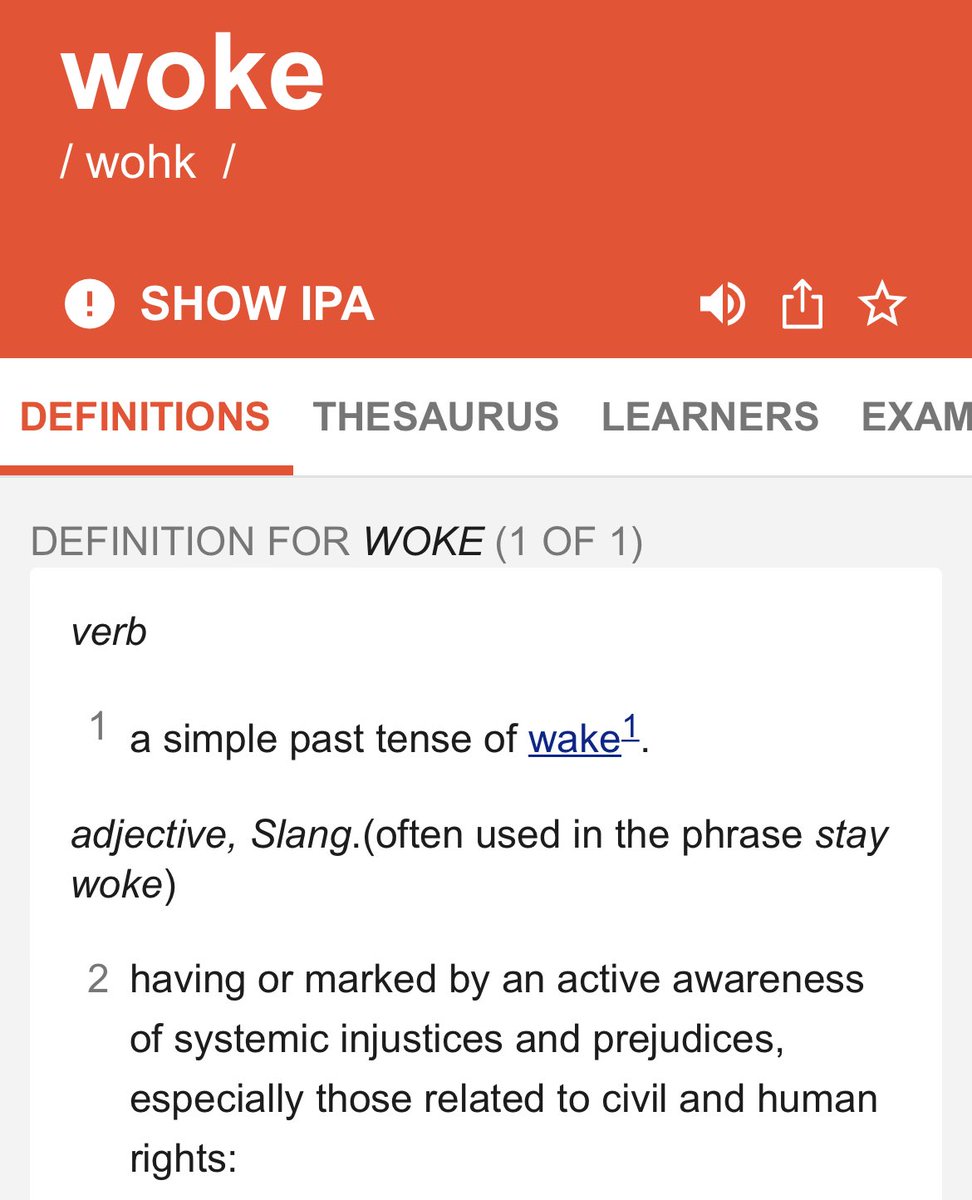 Under this definition, I’m woke. So is pretty much every family member and friend. What the fuck is wrong with being aware of injustice? Nothing. And if you do something about it - instead of just lecturing others about it - good on you. I like you. #woke