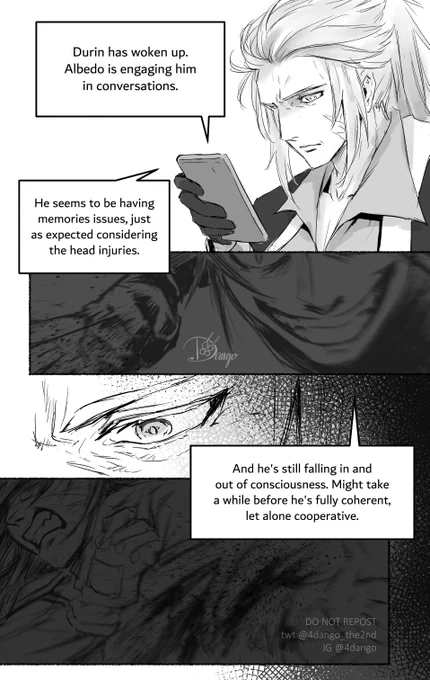 [Modern AU] Voice of Reason (2/2)

CW: mild blood

so yeah Durin was the one responsible for Rostam's missing arm 