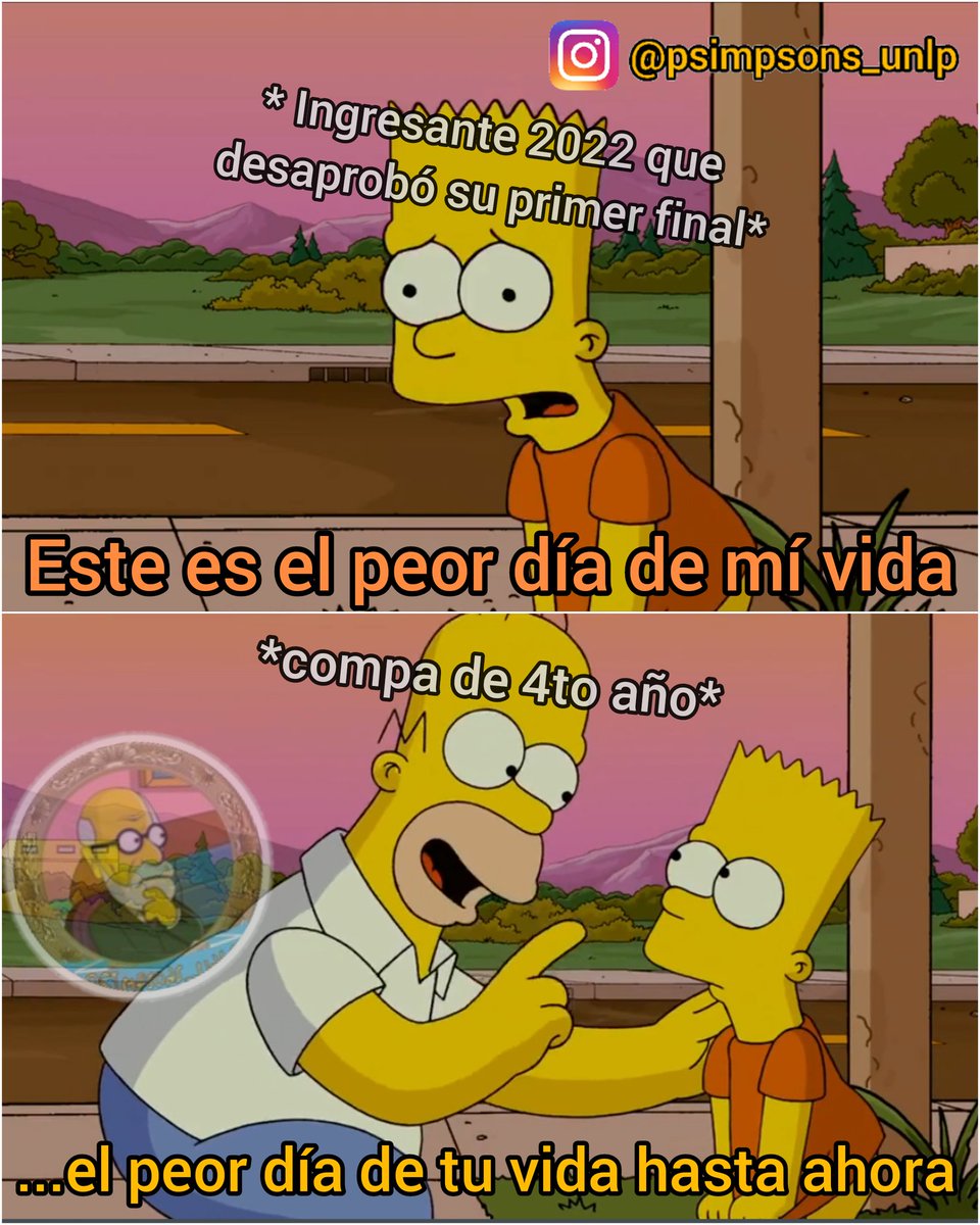 PsimpsonsU's tweet photo. Habría que proponer festejar el "PPD" (primer peor día)
#Simpsons #LosSimpsons #Memes #UniversidadPublica #facultad
#finales #Virales https://t.co/zDlDh2rHgf