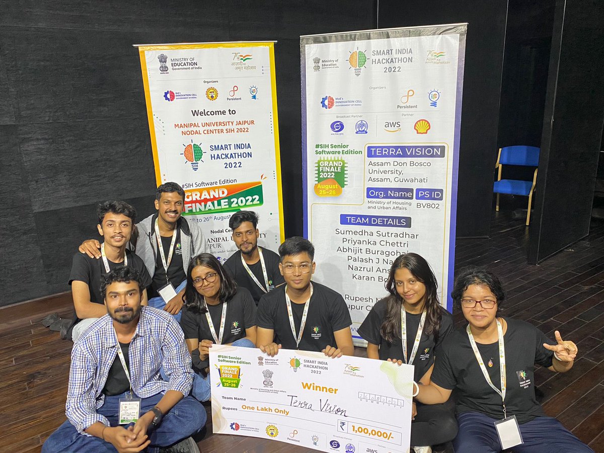 Pryancawithan_i's tweet image. So excited to share , that our team Terra Vision has been declared Winner in Smart India Hackathon , Software Edition. The entire journey has been a wonderful one with lots of ups and downs but nonetheless everything worth it at the end .

#SIH2022 #MOHUA #SoftwareEdition