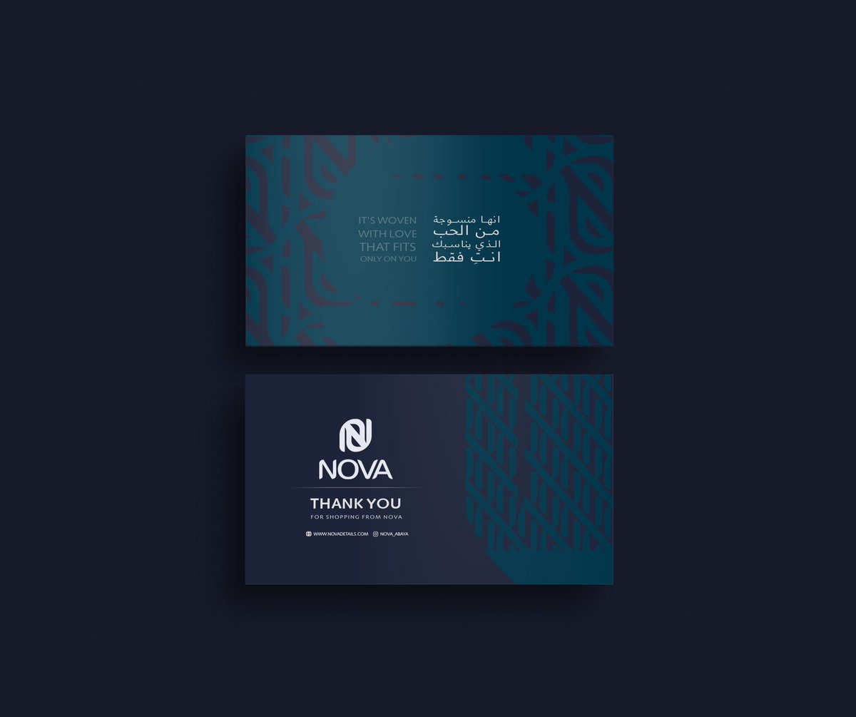 RashadDesigner's tweet photo. تصميم ( هوية بصرية كاملة ) 💎 🖌 + بوستات انستقرام 

🔵  لصالح النشاط التجاري :  NOVA - عبايا  
🔵 فكرة وتصميم : RASHAD DES

بعض الصور للعمل 😍

@Designers_Sup @TactusDe1 @d3m_tsamim @OCreativeJobs @dam_designers https://t.co/3LJLtfOxbX