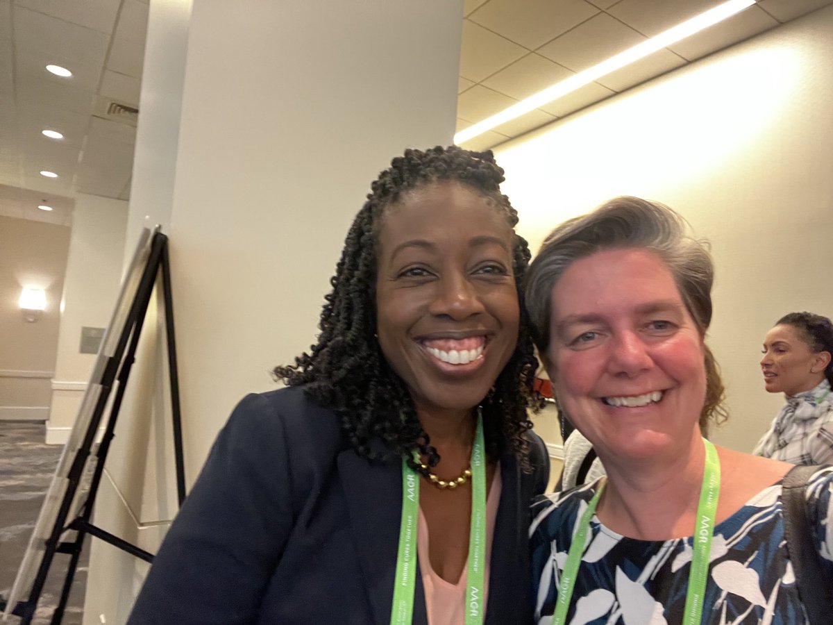 Great to catch up with my new friend and colleague ⁦@LorettaEMD⁩ ⁦@AACR⁩ #AACRdisp22