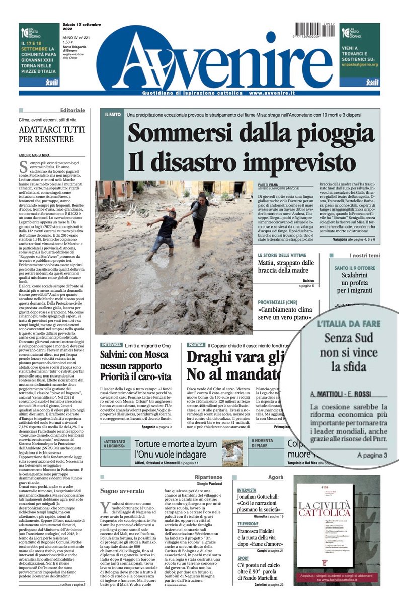 ettore_rossi_'s tweet photo. Su Avvenire di oggi, una riflessione a quattro mani sul Mezzogiorno, in una prospettiva di una nuova unità del Paese da costruire https://t.co/U5EDQoNUOo