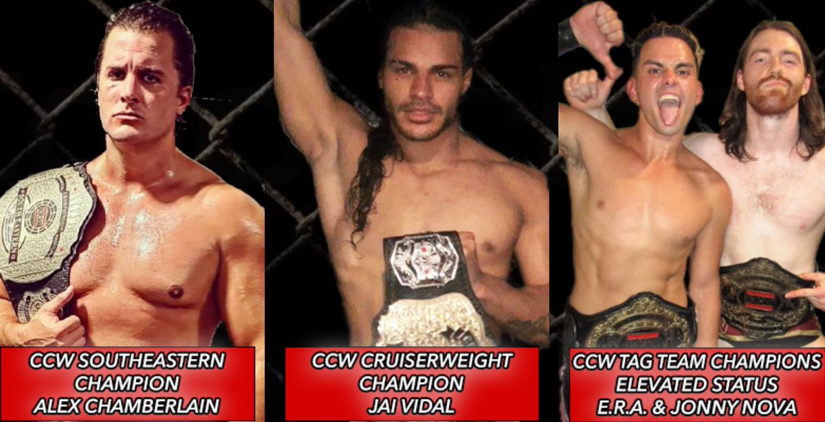 CCWAliveTV's tweet photo. Who's YOUR favorite Champion in CCW?
- @Ariel_Levy
- @KiLynnKing
- @beastmanhusk
- @Chamberlain_MC
- @TheJaiVidal
- #ElevatedStatus https://t.co/wxU9Muh7Jc