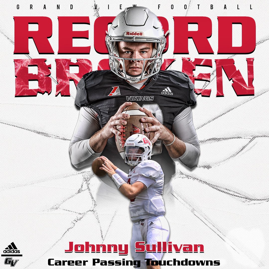 RECORD BROKEN‼️ Congratulations to <a href="/jwsully02/">John Sullivan</a> on becoming Grand View Football’s All-Time Passing TD Leader!