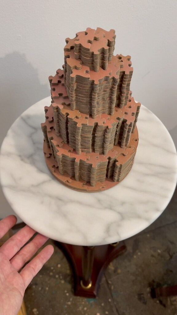 Can you follow the path to the top? The OG, Monument to Futility, Study no. 1, the piece that started it all for my Ode to Futility show at @talleydunngallery, now open til December 10. #gabrieldawe