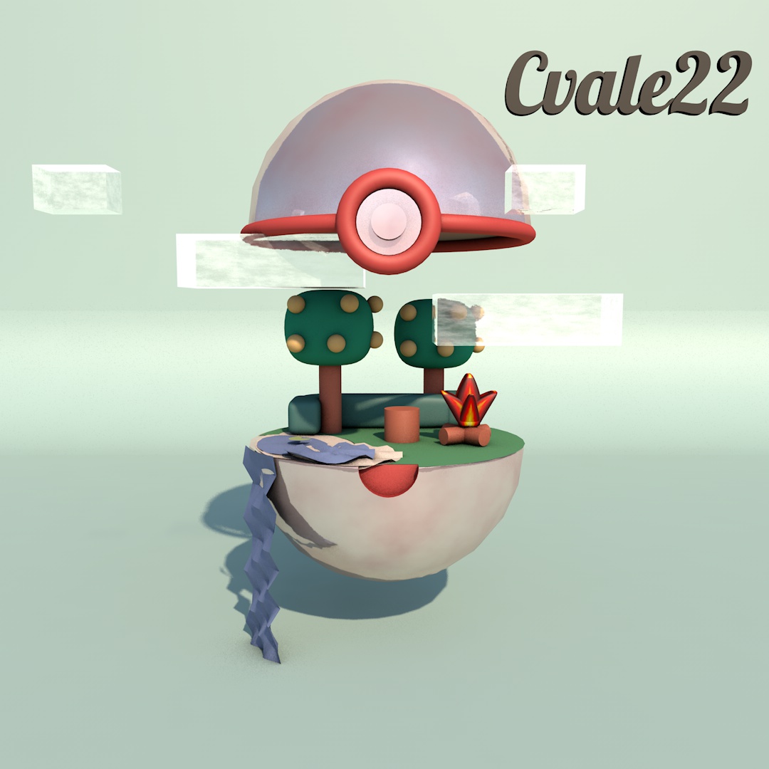 cvale22's tweet photo. Este es el resultado del directo, es un #modelado3d de un micro mundo basado en la #premierball de la serie #pokemon espero les guste. https://t.co/EBgVkRVvtF
