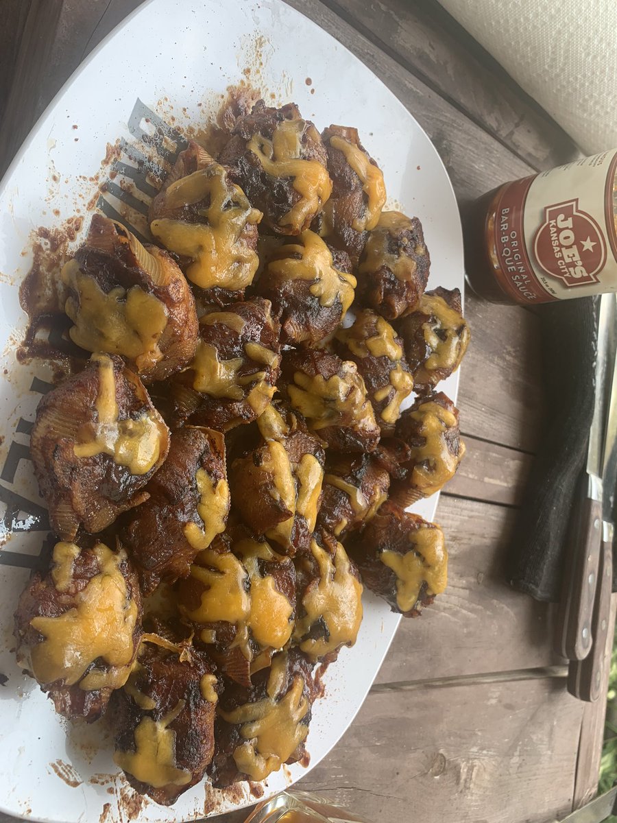 bmo5154's tweet photo. @Beetlepimp Whatchu think of these bacon wrapped shells stuffed with sausage and cheese, Beet? https://t.co/yN6x7Cdoze