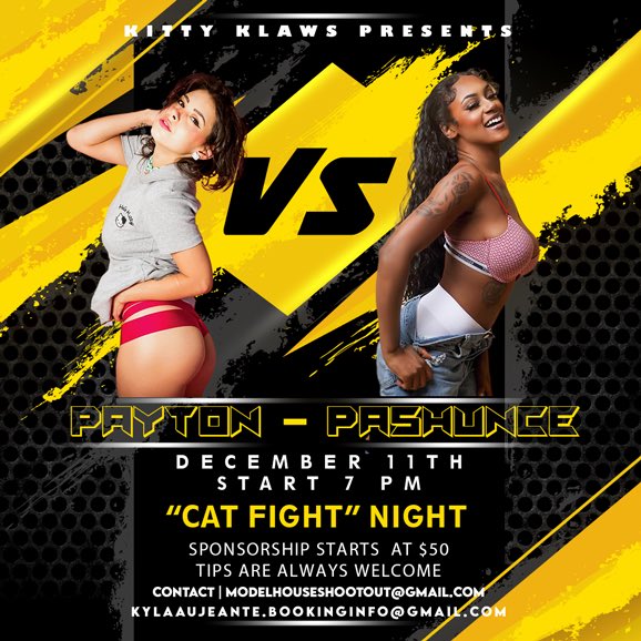 Christmas will be coming a little early!!! December 11th @ 7pm! Payton Vs Pashunce! Who will come out on top?! Taking sponsorships now! $50 minimum! Dm me or Cash app $creolegoddess29 (please put email address in msg box)