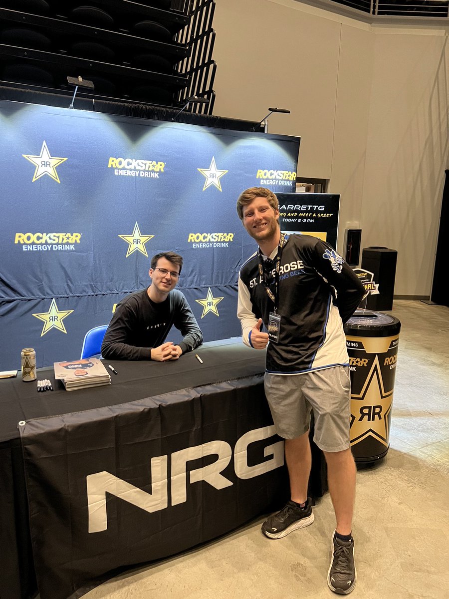 Gatormelon's tweet photo. Magical moments happening in these photos. Thank you to @rockstarenergy and @GarrettG for this wild moment. @flamethrowr_ had a dream come true, @Sappy_US gained some deep insight into the game, and I got his input on RLCS coaching. https://t.co/0E0DdRx9R4