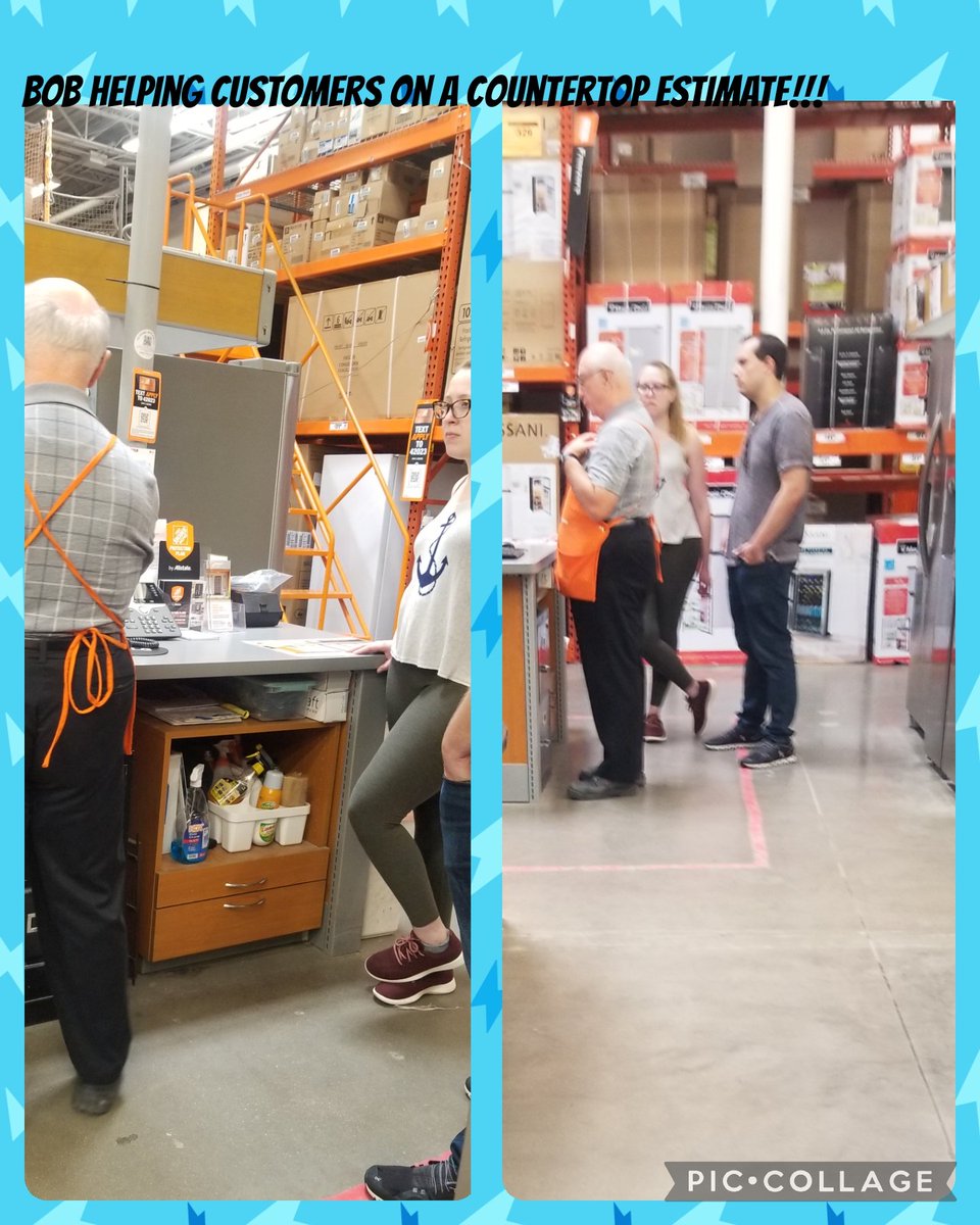 buccenzia's tweet photo. Bob in Appliances using countertop estimator tool for his customers at Euless 537 Home Depot. Let us help you! @laroldan32 @RushClay @Ana_A_Duran @DonGraham33 @giwoyna_anthony @lorenacc1980 @brianB_0537 https://t.co/gdvTQ9eY2T