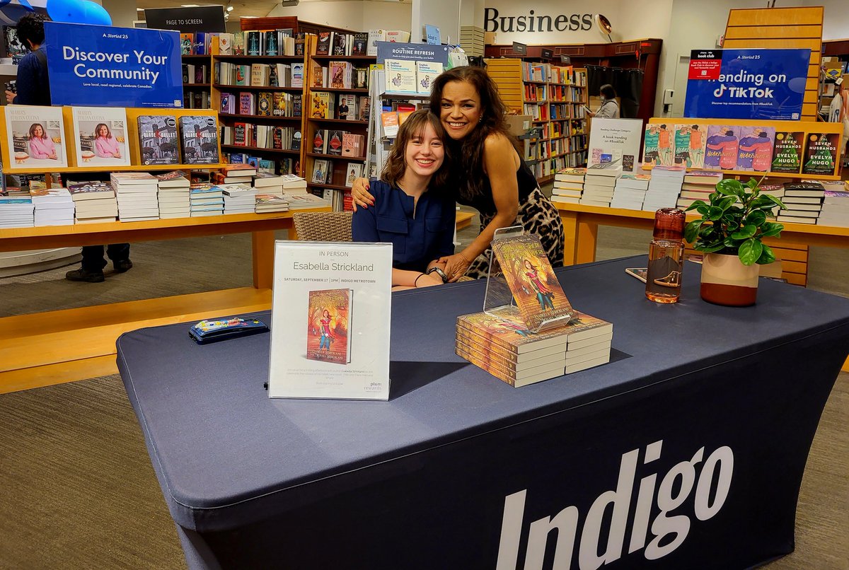 OrabellaOracle's tweet photo. Book Signing Day! being interviewed by @eveRIAthing for my @genzpub book Then and There Here and Where and the journey of a Neurodivergent Heroine at @chaptersindigo @IndigoTeen https://t.co/YbVMmy3fiy