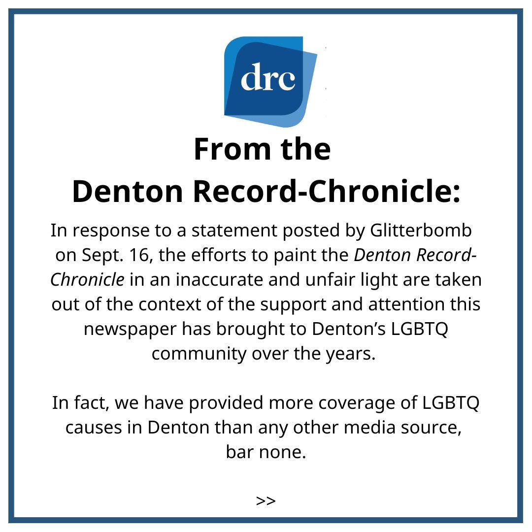 DentonRC on Twitter "Regarding the statement made by Glitterbomb this