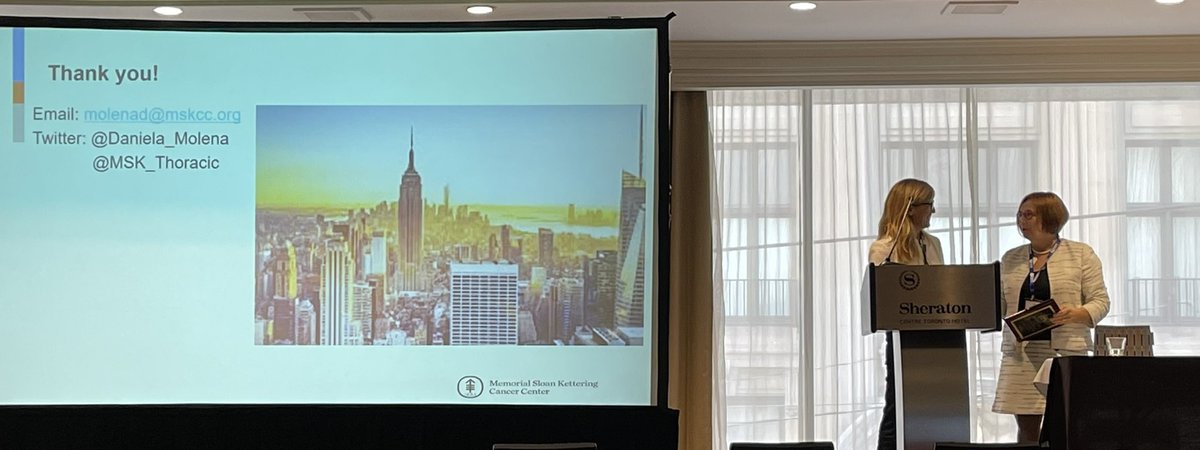 DrAnnaMcGuire's tweet photo. Outstanding talk from @Daniela_Molena at #CATS22 on IO for esophageal carcinoma 👏🏻👏🏻👏🏻#2022CSF @ThoracicsCanada @MSK_Thoracic @CAGS_ACCG https://t.co/mxiSwhJkuC