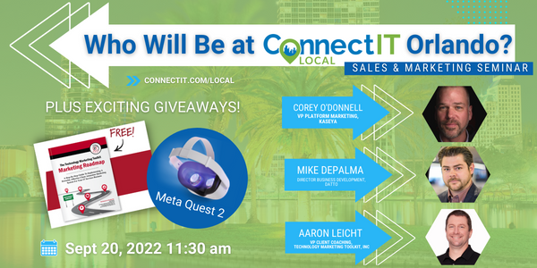 graphusinc's tweet image. Join us on September 20 for Connect IT Local&apos;s #Sales &amp;amp; #Marketing Seminar and gain insight from the IT industry&apos;s most impactful solutions including Powered Services Pro and Technology Marketing Toolkit!

Sign up today! bit.ly/3TMAuhP

#ConnectITLocal