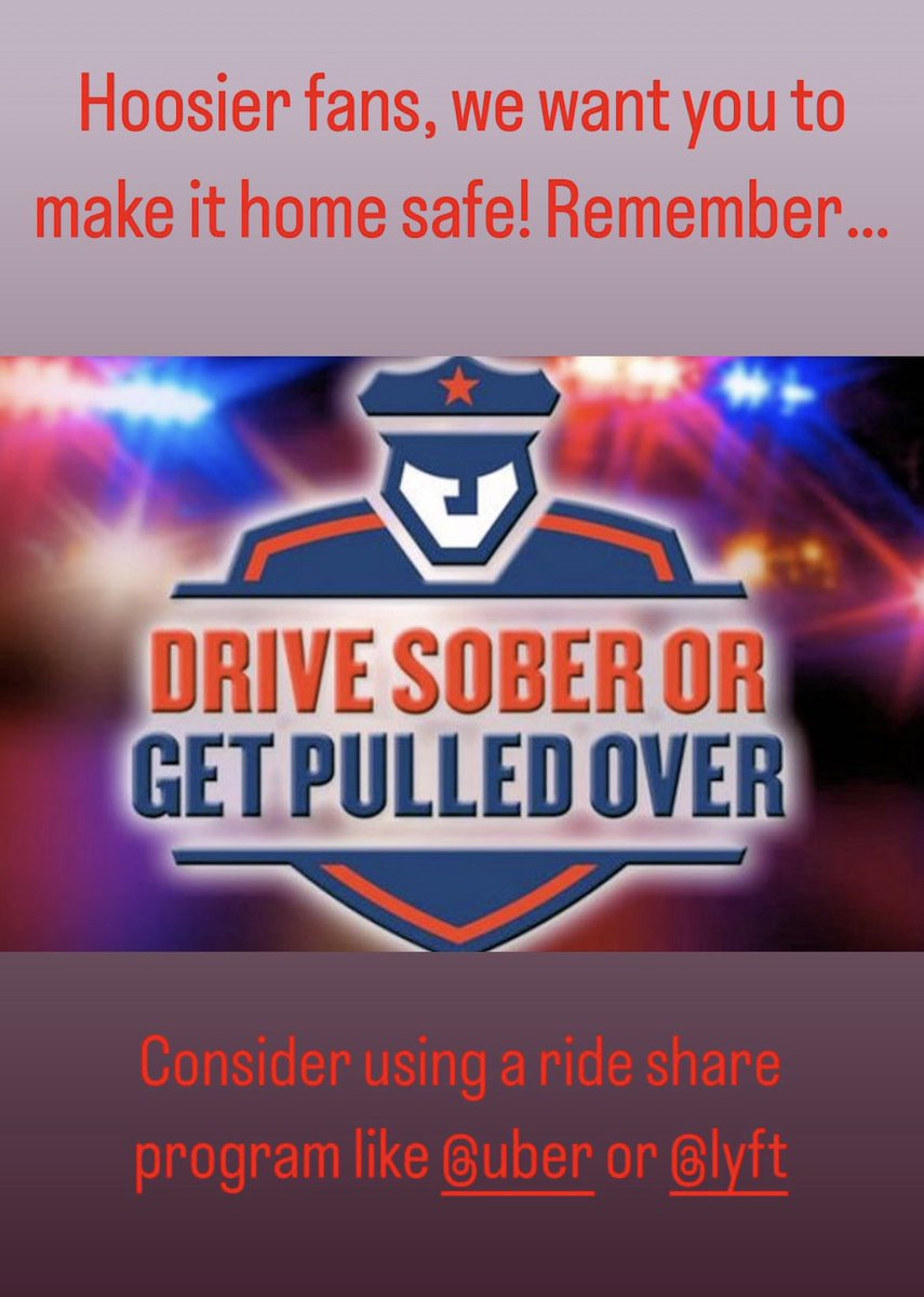 IU Police on Twitter "Post game pick up location for ride share