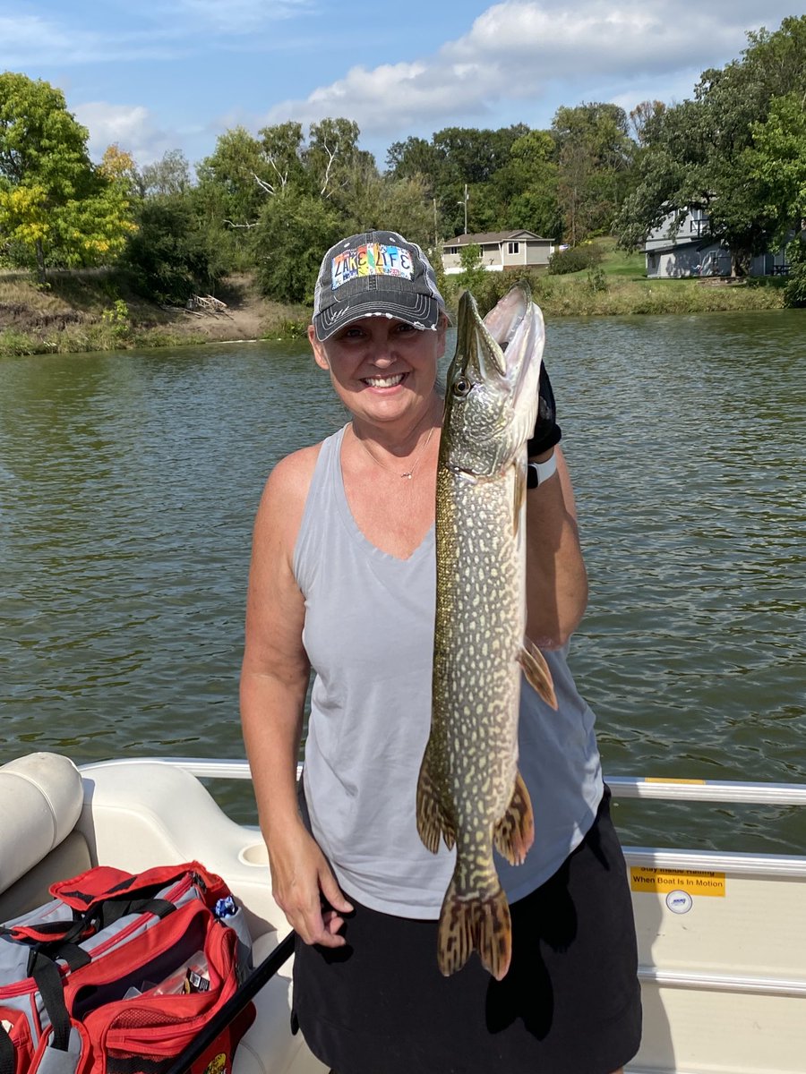 waterskikemp's tweet photo. Little Elk Lake fish beware.  Bonnie is figuring you out.  Her second pile of the day. https://t.co/MgVX8CqbBh