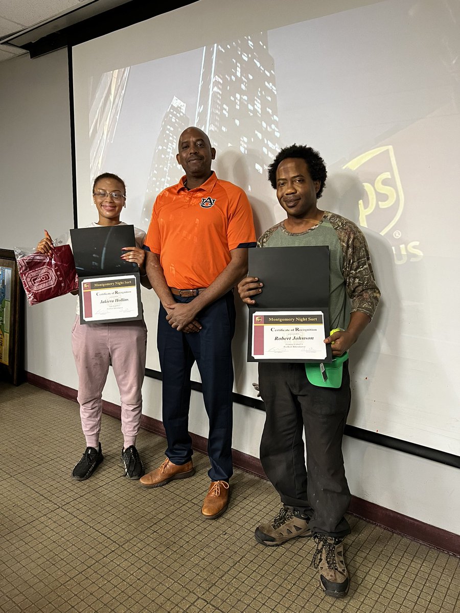 HubAlabama's tweet image. Say congrats to these 4 for having perfect attendance their first 30 days! We love to see the dedication! #ups
