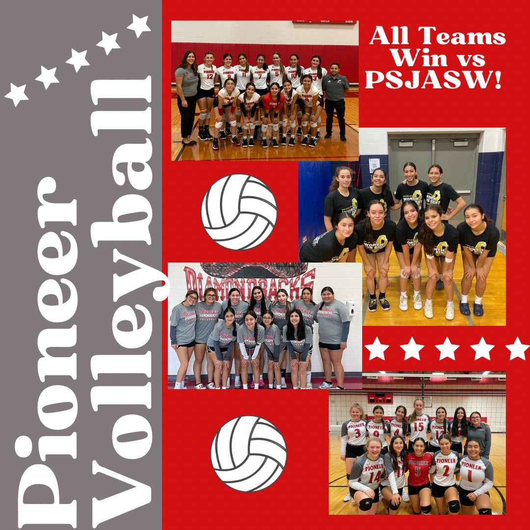 sphsvball1's tweet photo. ✅✅✅✅
Shout out to Varsity, JV Dark, JV Light and 9th Dark for bringing home wins over PSJASW today! 🐍🏐❤️ @mysphs @sharypioneer_b @SISDmedia @sharylandath #PioneerPride #DiamondbackNation #ExceedExpectations https://t.co/1yWjSTPe0C