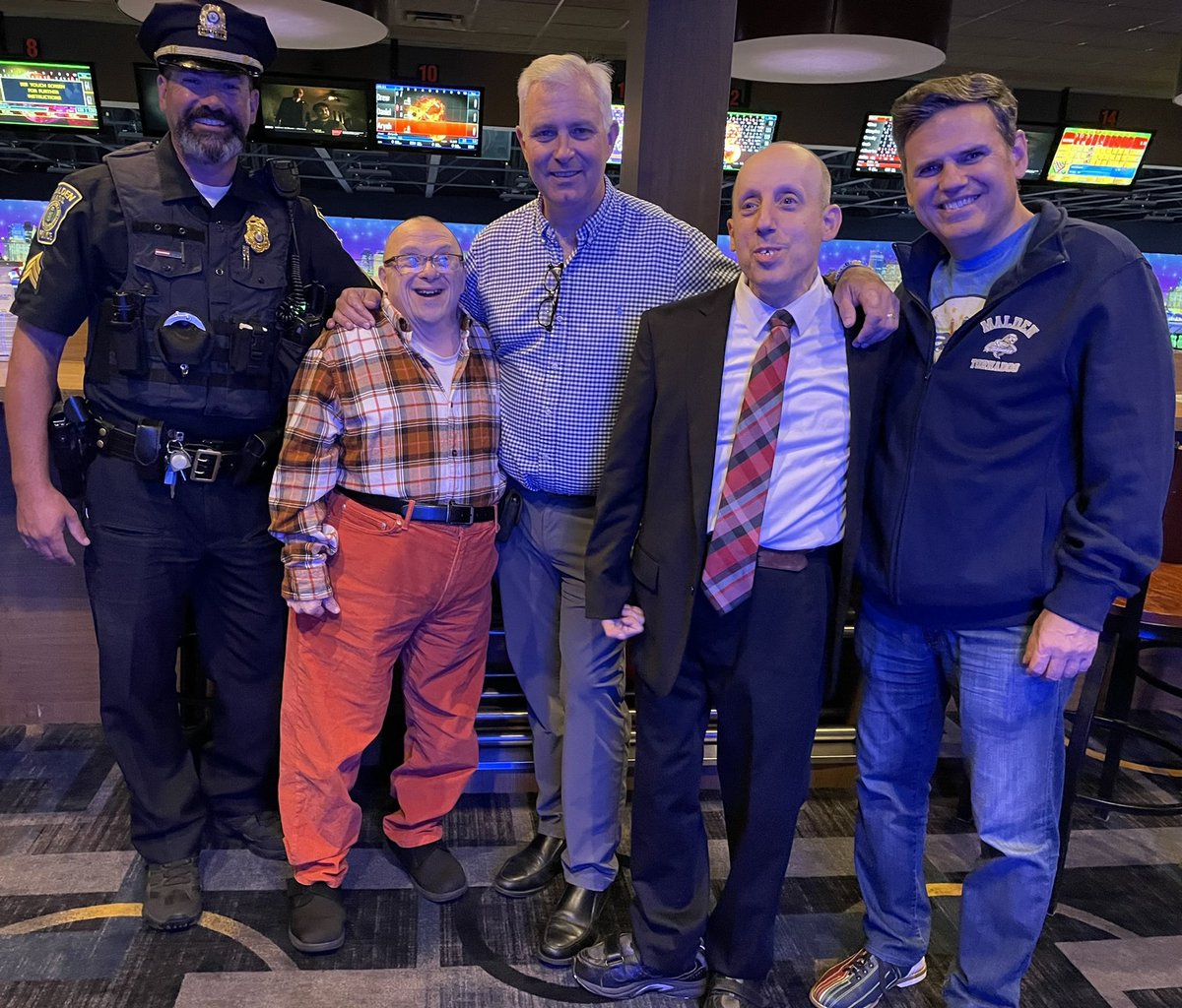 Malden Police (@maldenpolice) on Twitter photo On Friday <a href="/TriangleInc/">Triangle, Inc.</a> held its annual “Spirit Awards” event at Town Line Luxury Lanes- MPD Sgt. Jason Froio joined employees of Triangle w/an administrator, and our very own <a href="/MayorOfMalden/">Mayor Christenson</a> to express their support and congratulate everyone!
#community On Friday <a href="/TriangleInc/">Triangle, Inc.</a> held its annual “Spirit Awards” event at Town Line Luxury Lanes- MPD Sgt. Jason Froio joined employees of Triangle w/an administrator, and our very own <a href="/MayorOfMalden/">Mayor Christenson</a> to express their support and congratulate everyone!
#community