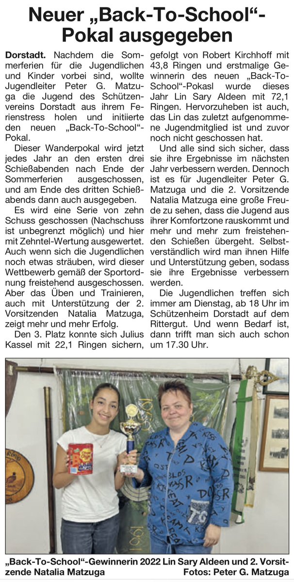 ksv_wf's tweet photo. Wolfenbütteler Schaufenster vom 18. September 2022, Ausgabe Schladen-Werla/Oderwald, Seite 11

#Dorstadt #Oderwald #Wolfenbüttel #Schaufenster #BTS #BackToSchool #Pokal #Jugend #Schießsport #Schützenverein #SaryAldeen #Matzuga https://t.co/hIuAKrLUBF