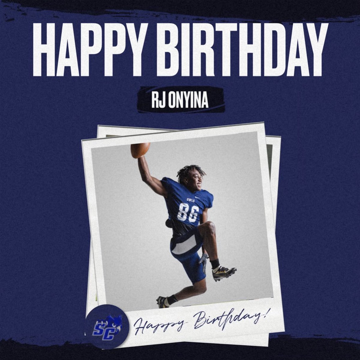 SCSUFB's tweet photo. HBD! ⁦@OnyinaRj⁩ 🦉🏈 https://t.co/IdRNXAMGRx